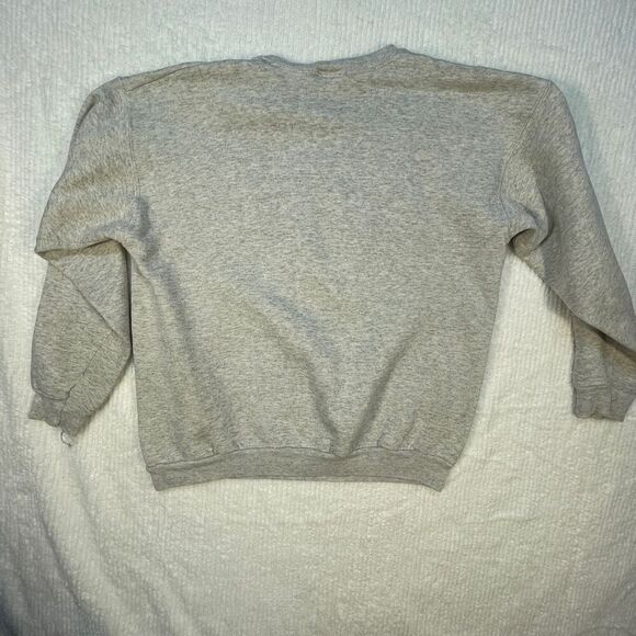 Disney Heathered Gray Crew Neck Graphic Fleece Lined Pullover Sweatshirt Large - Picture 8 of 10